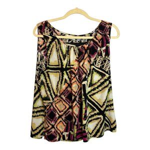 Chico's Tank Top Women's Size XL Sleeveless Office Abstract Chicos 3